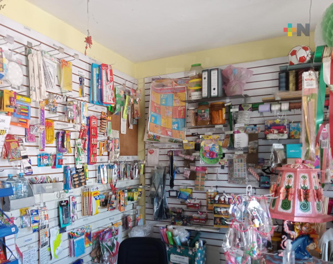 Bajas ventas de útiles escolares a días del regreso a clases en Veracruz puerto