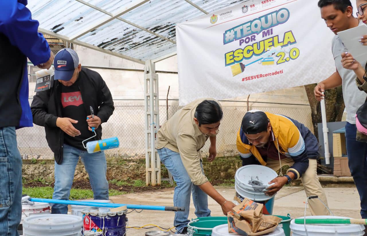 Participa SS|Sesver en campaña «Tequio por mi escuela»