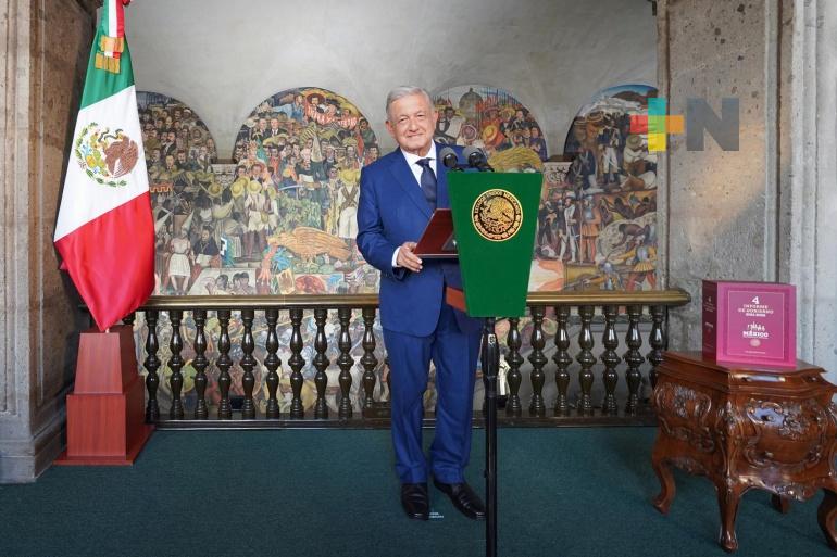 Destaca AMLO en su Cuarto Informe, los programas del Bienestar