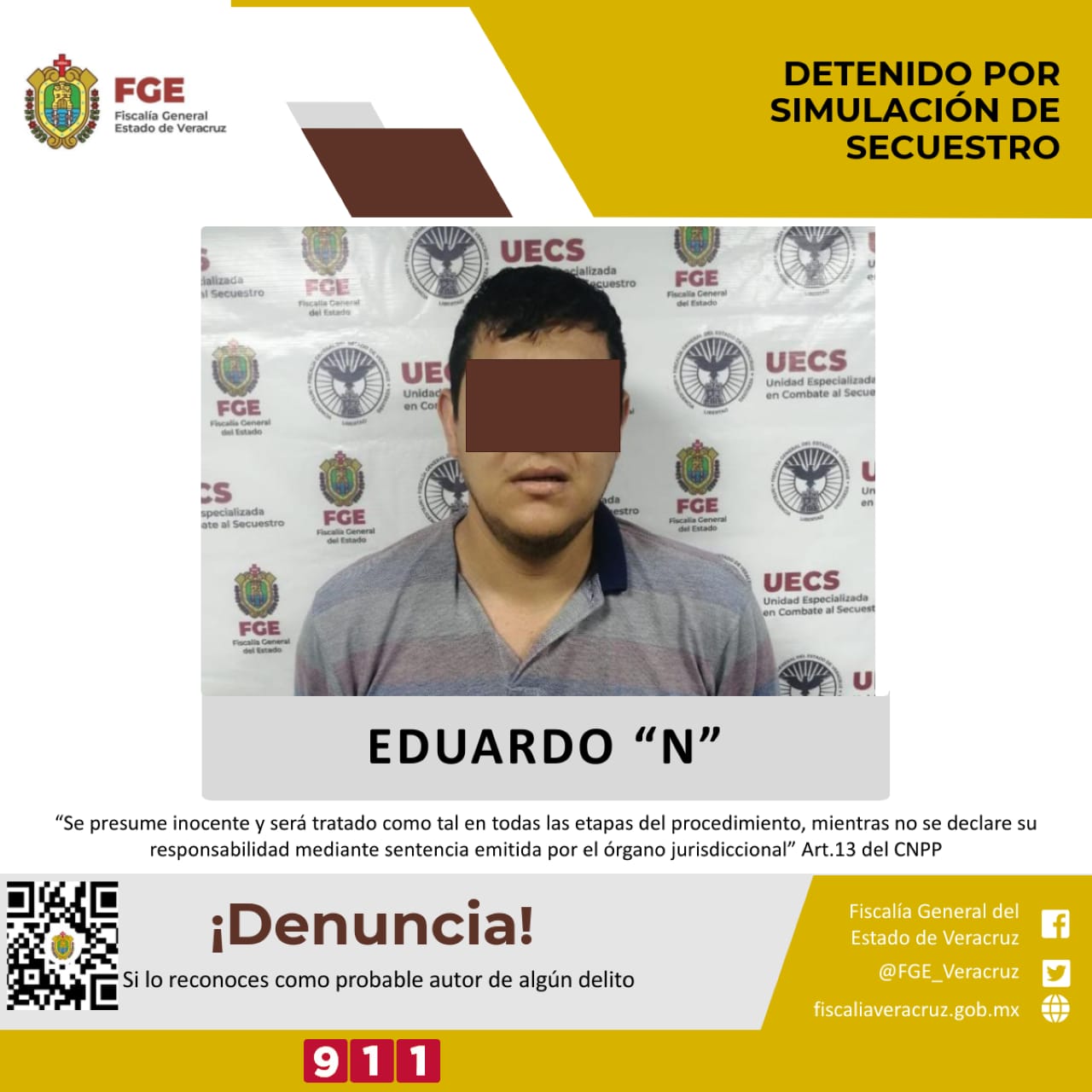 Lo detienen por simular su secuestro