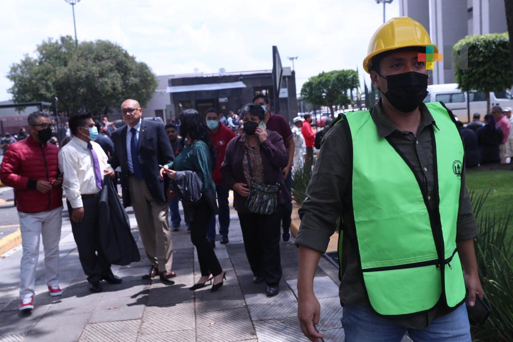 Personal de Protección Civil revisó instalaciones de la Cámara de Diputados tras el sismo