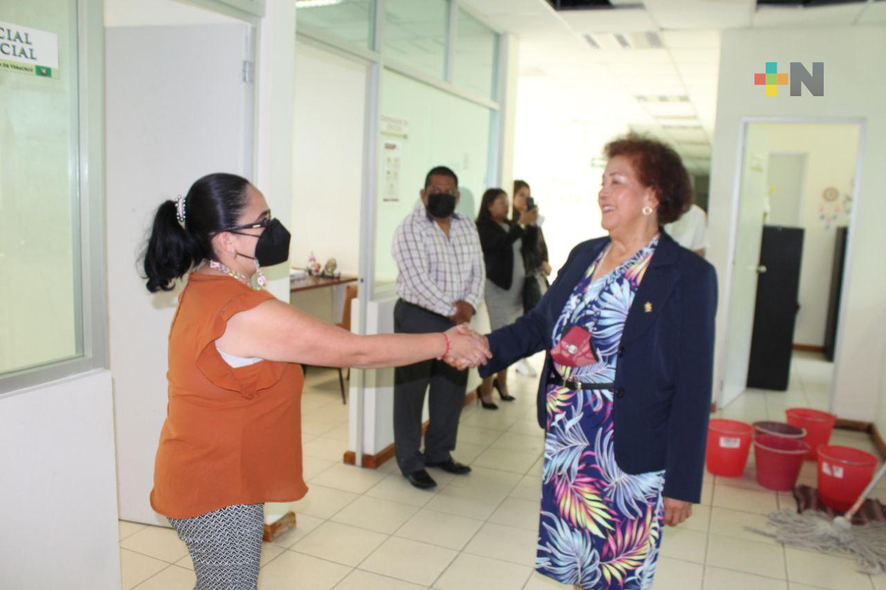 Magistrada presidenta Isabel Romero supervisa instalaciones del PJEV, en Alto Lucero