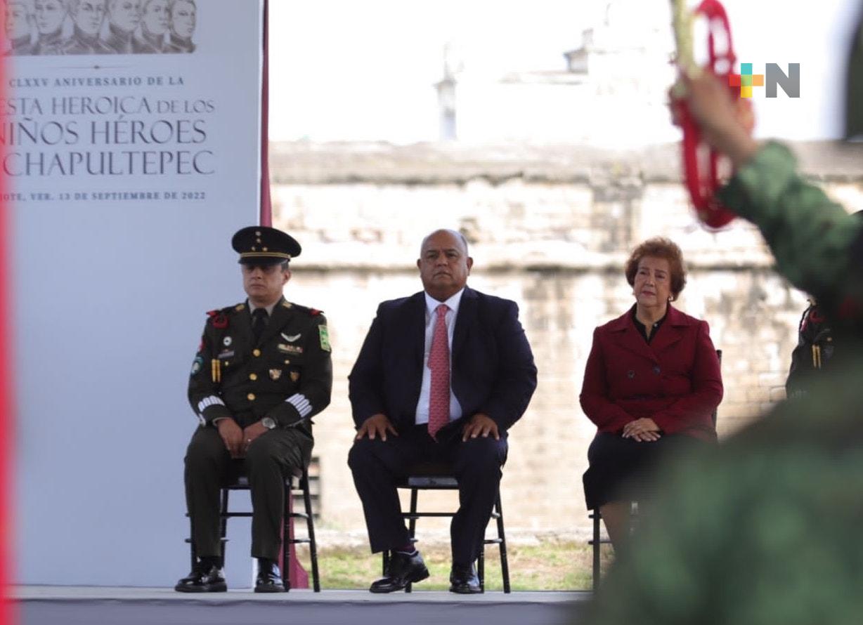 En Veracruz, pueblo y gobierno honran la memoria de los Niños Héroes: Eric Cisneros