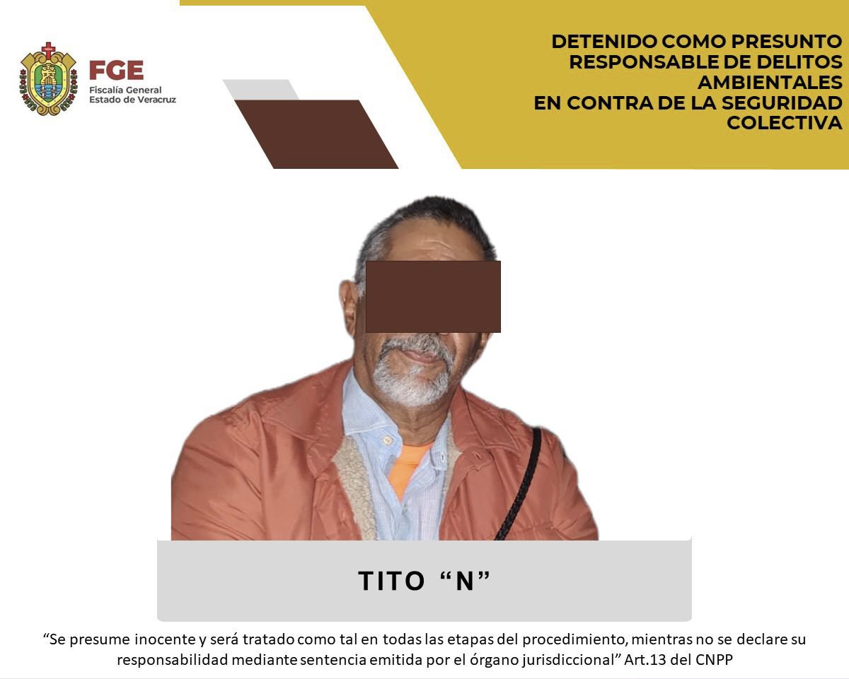 FGE cumplimenta orden de aprehensión en contra de Tito “N”