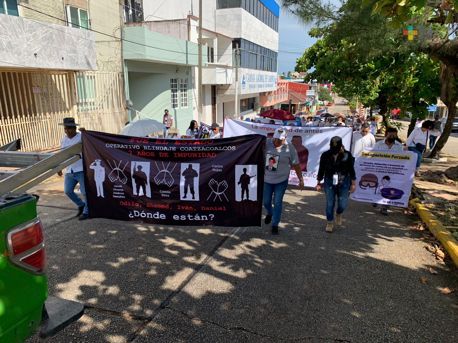 Con marcha, colectivos de desaparecidos exigen justicia en Coatza