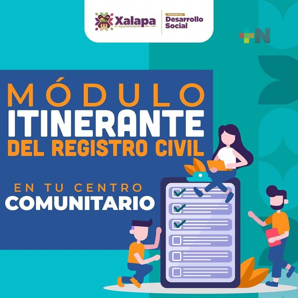 Continúa Módulo Itinerante del Registro Civil visitando colonias de Xalapa