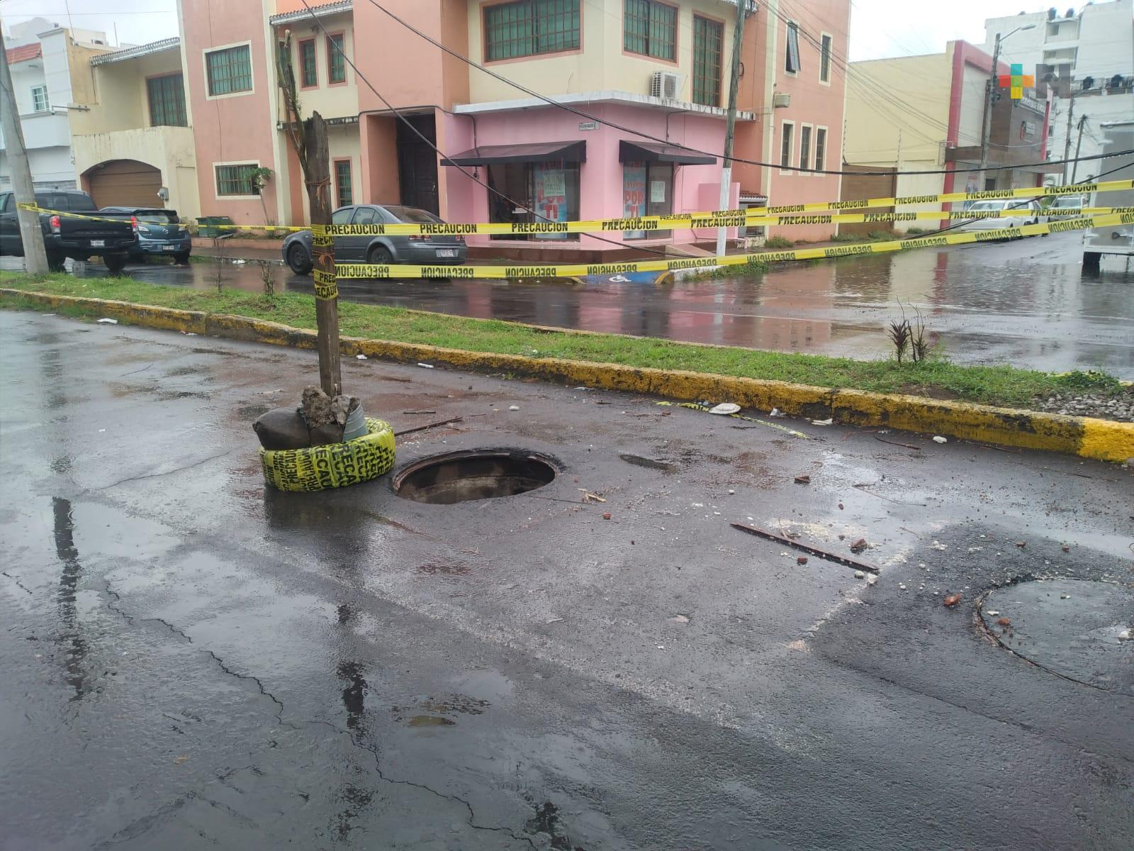 Vecinos de Jardines de Virginia en Boca del Río piden reparación de alcantarilla