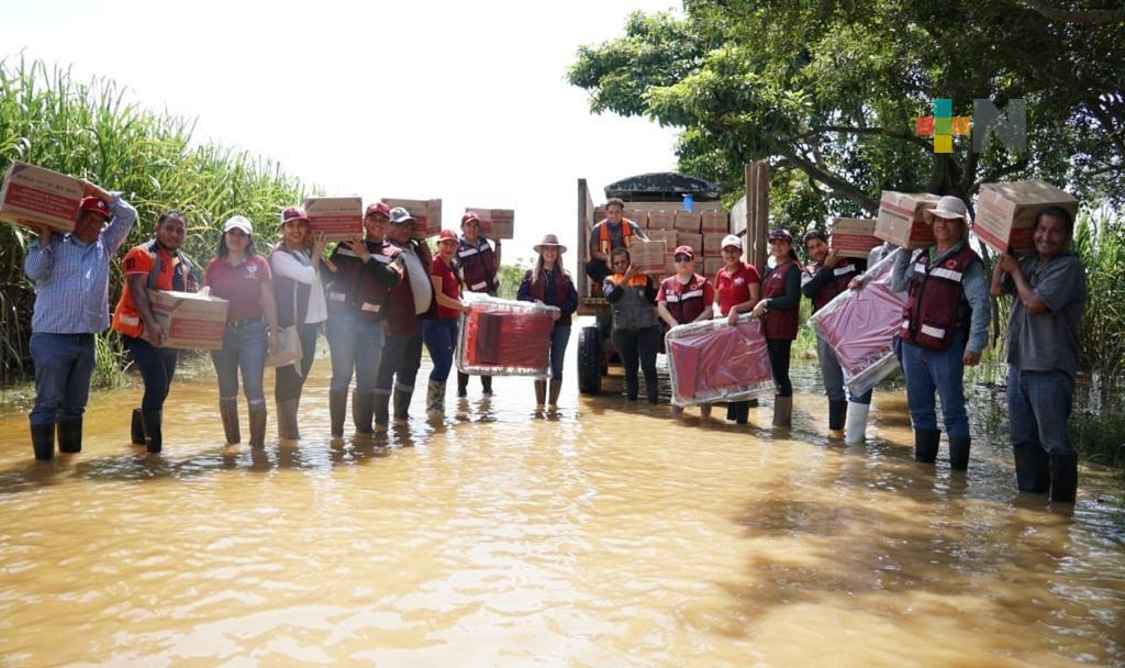 Damnificados de zona sur reciben apoyo del gobierno estatal