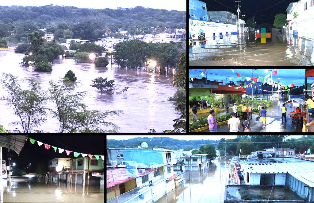Trece locales y dos viviendas afectadas en Cotaxtla por desbordamiento del río: SCP