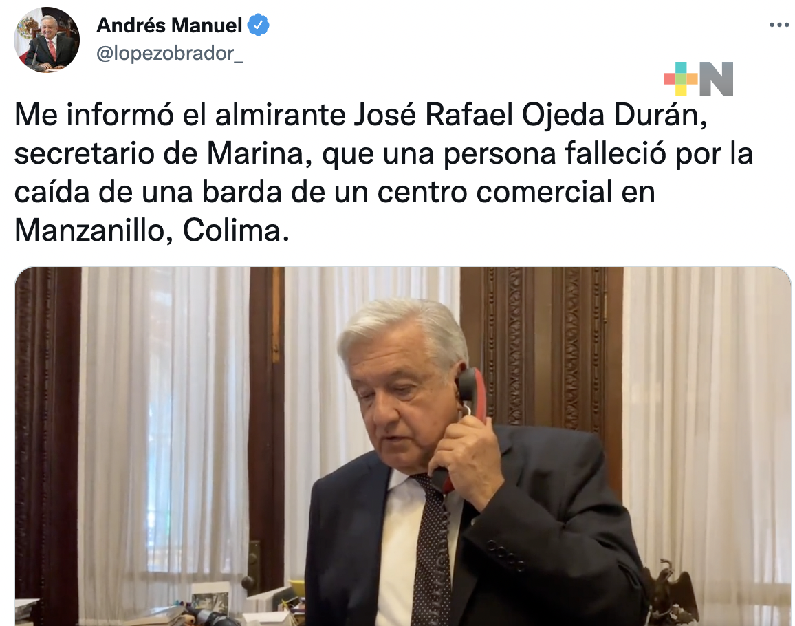 Confirma un deceso el presidente López Obrador derivado del sismo en Michoacán