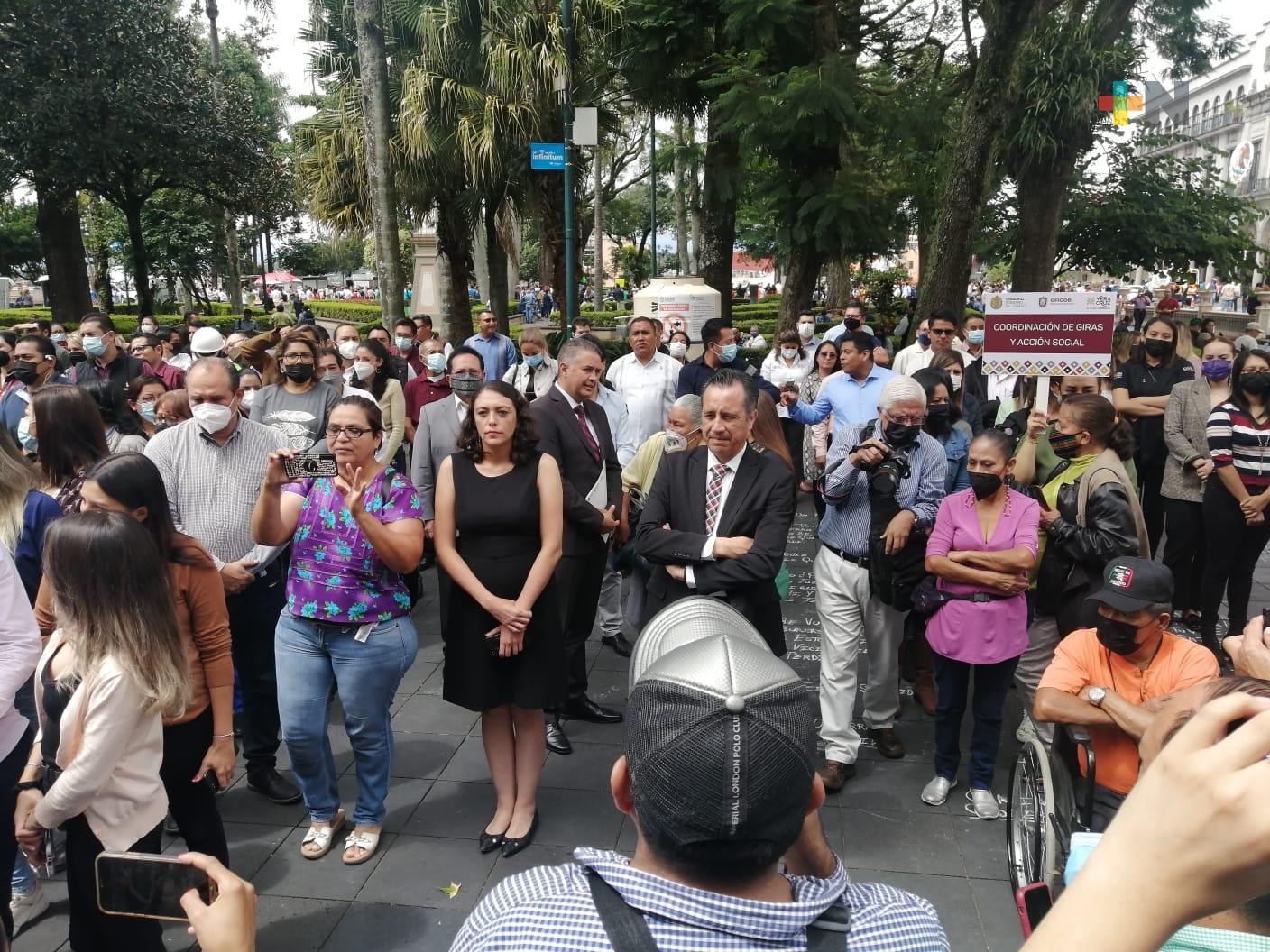 Participa gobernador Cuitláhuac García en simulacro nacional en Xalapa