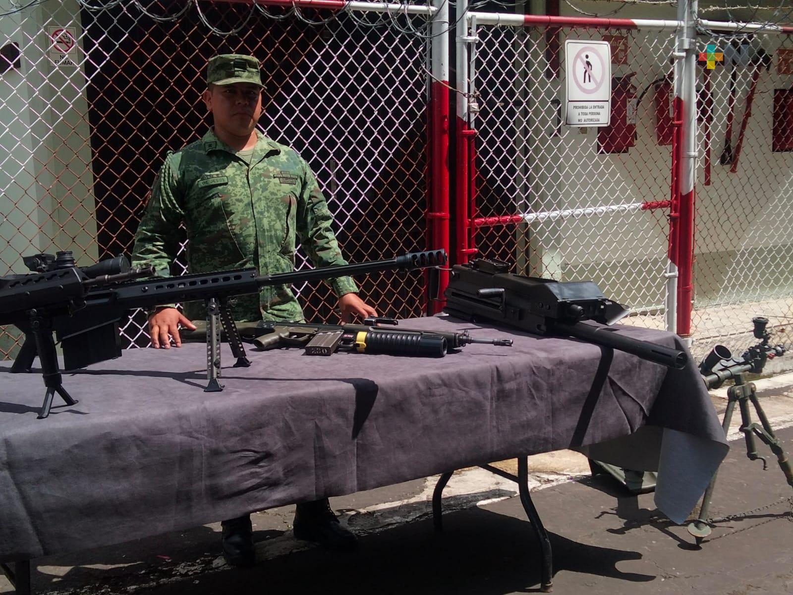Mismo personal del Ejército Mexicano da mantenimiento a municiones y armamento