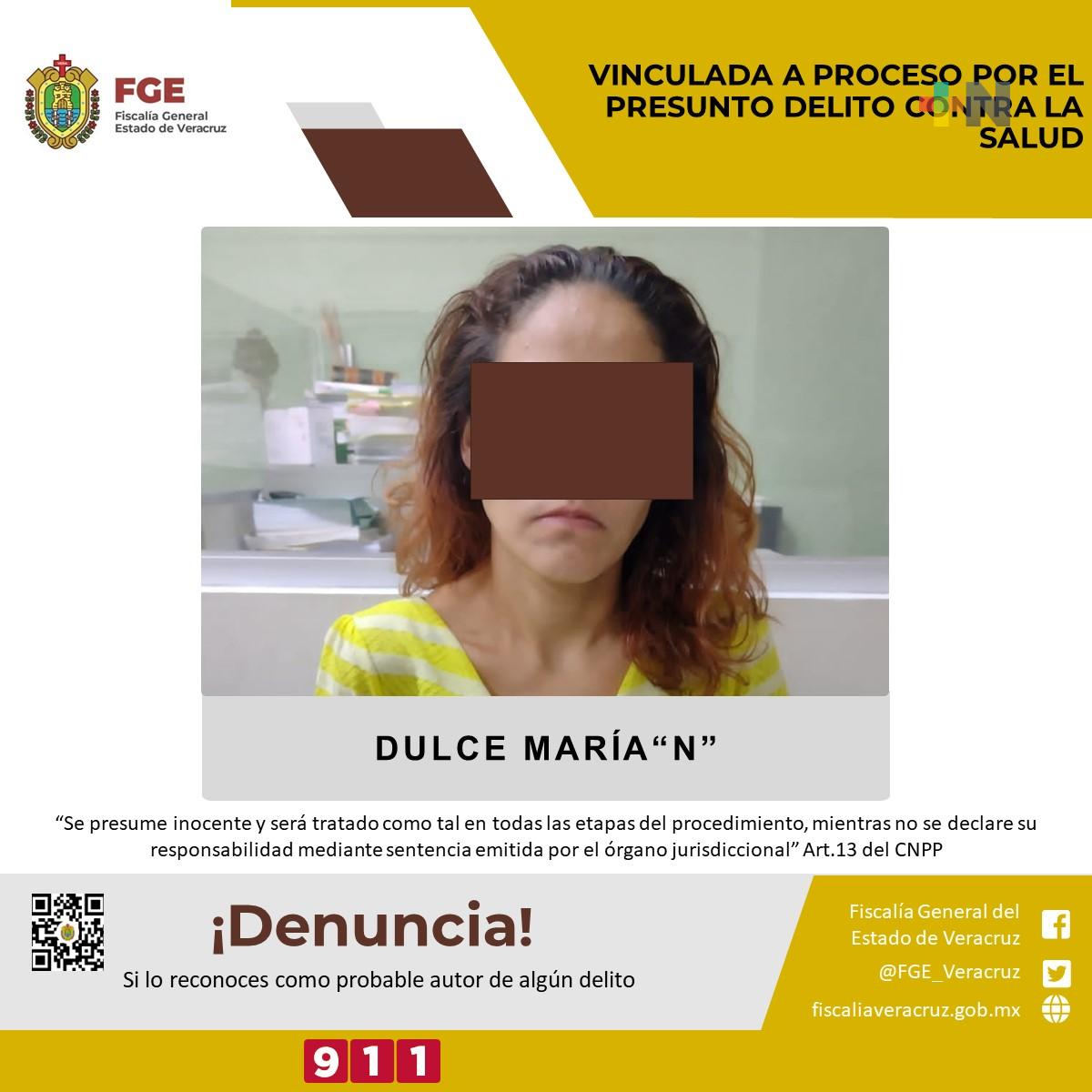 Vinculada a proceso por presunto delito contra la salud