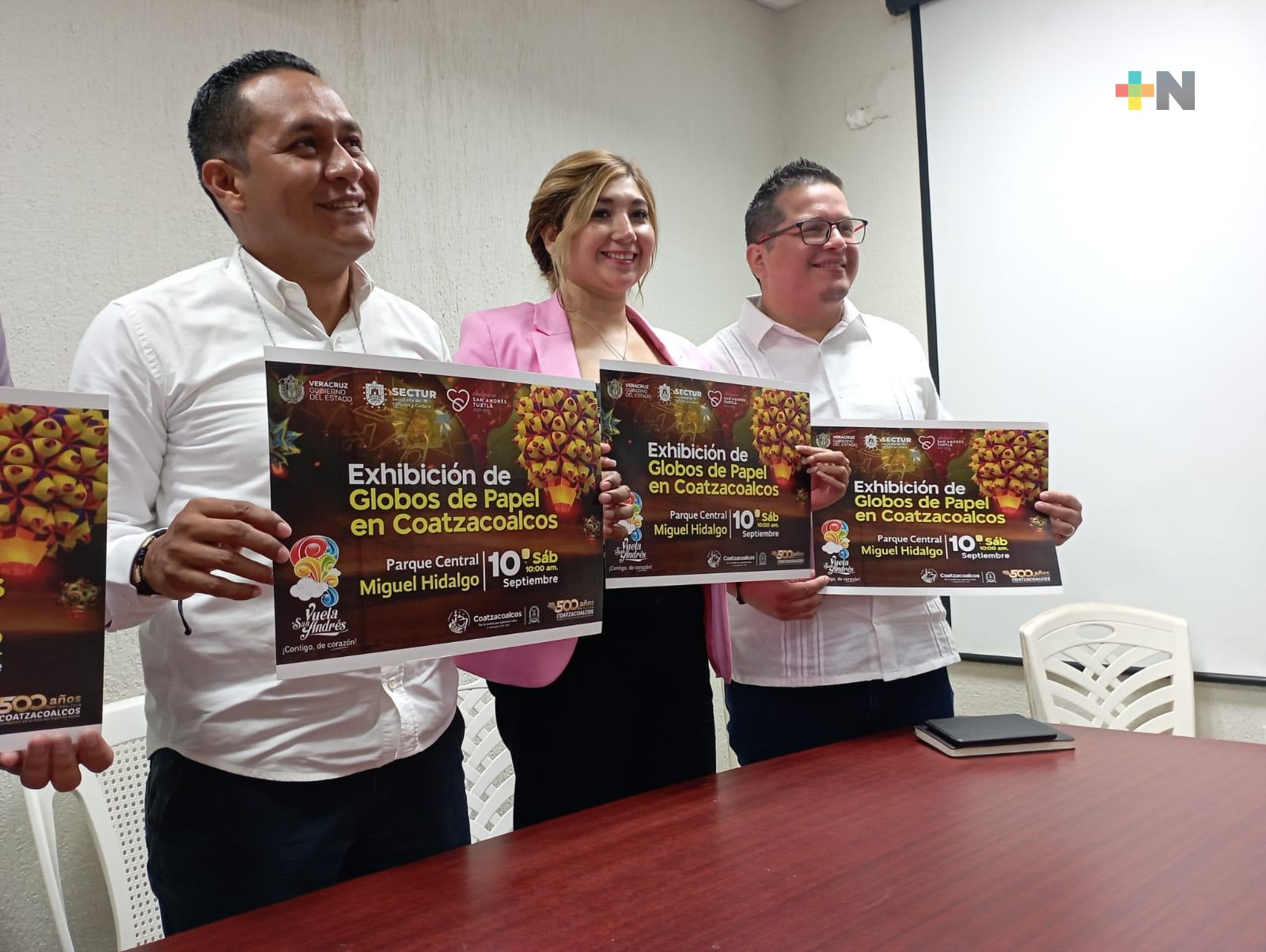 El 10 de septiembre será el Festival Internacional del Globo de Papel en Coatza