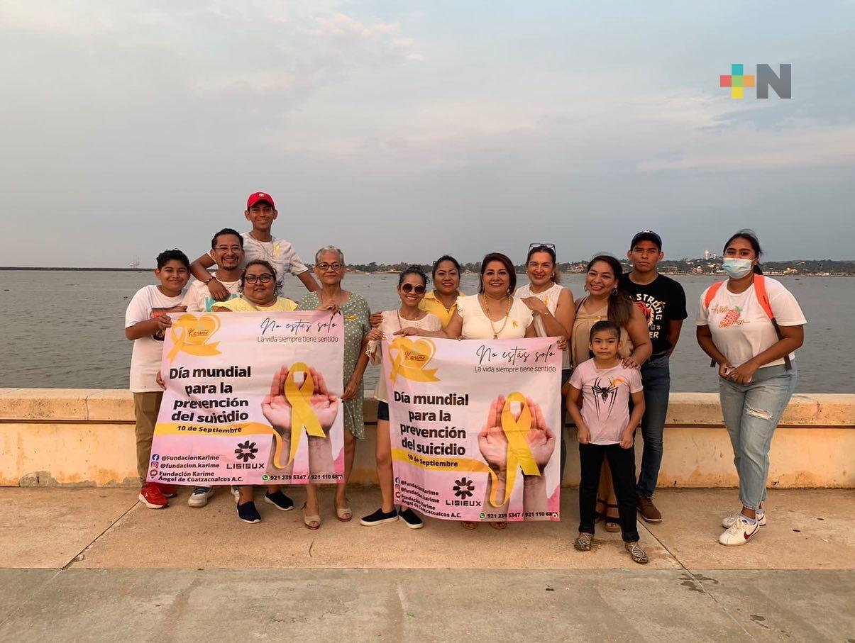 Fundación Karime conmemoró el Día Mundial de Prevención del Suicidio en Coatzacoalcos