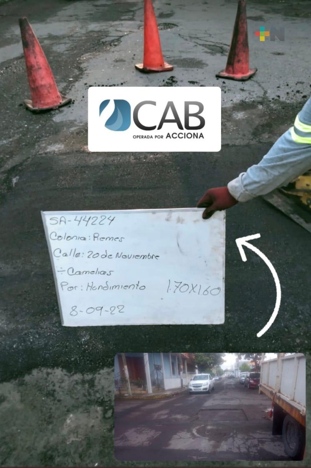 En Boca del Río, lluvias provocan hundimiento dos veces en el mismo sitio