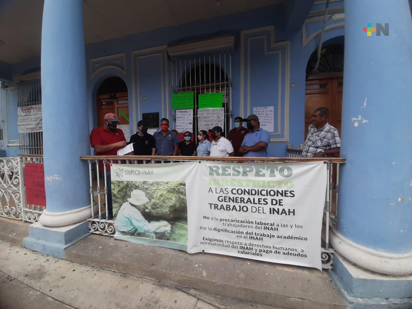 Trabajadores del INAH Veracruz toman oficinas