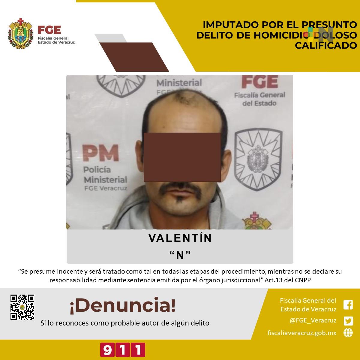 Imputado por presunto delito de homicidio doloso calificado