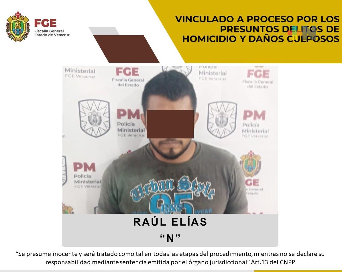 Raúl Elías «N» vinculado a proceso por homicidio y daños culposos