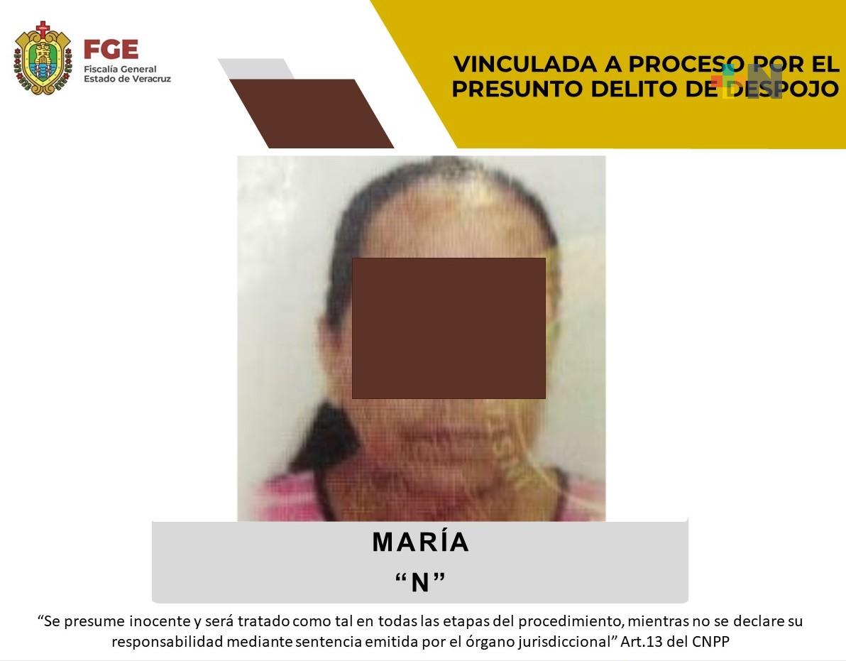 María «N» vinculada a proceso por delito de despojo