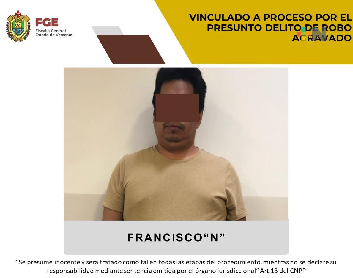 Francisco «N» es vinculado a proceso por presunto robo agravado
