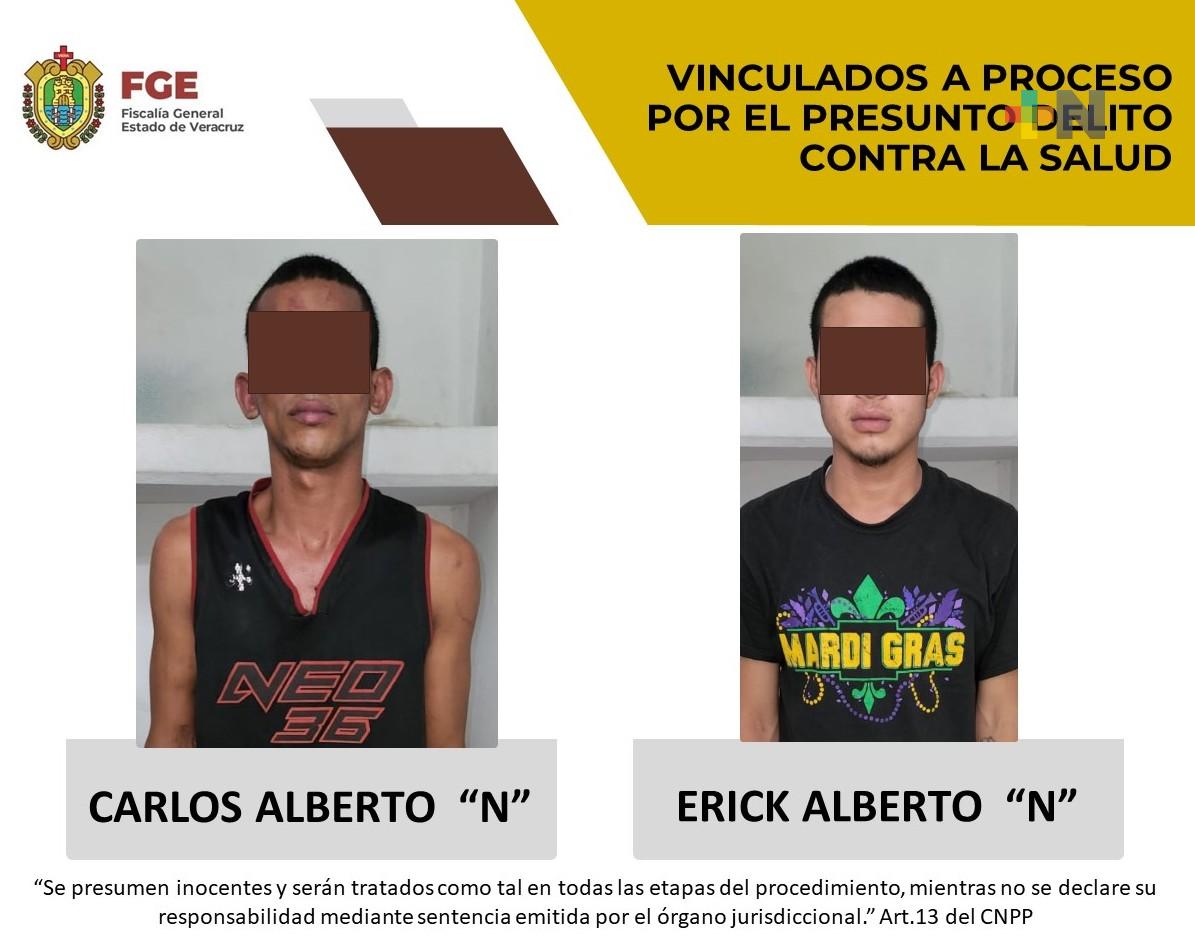 Erick Alberto «N» y Carlos Alberto «N»  vinculados a proceso por delito contra la salud
