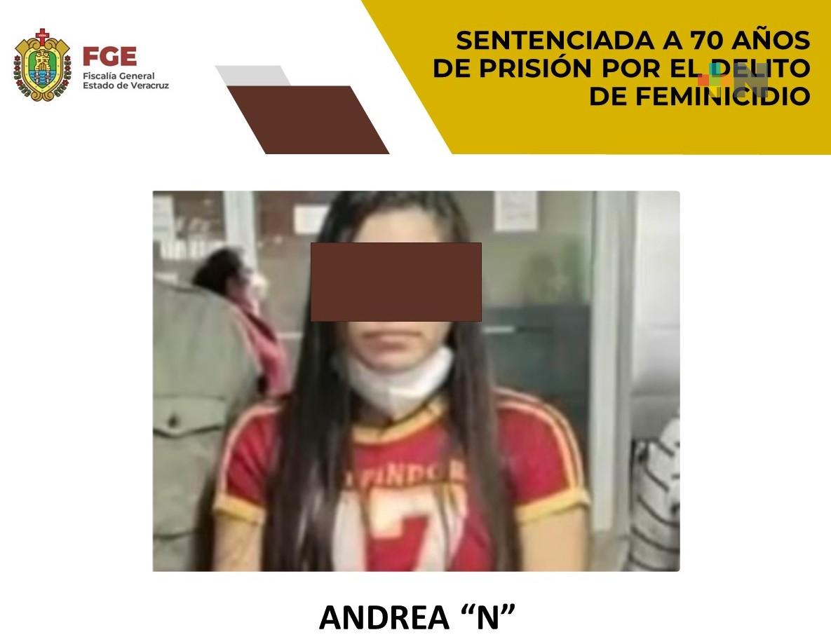 Andrea «N» es sentenciada a 70 años de prisión por delito de feminicidio