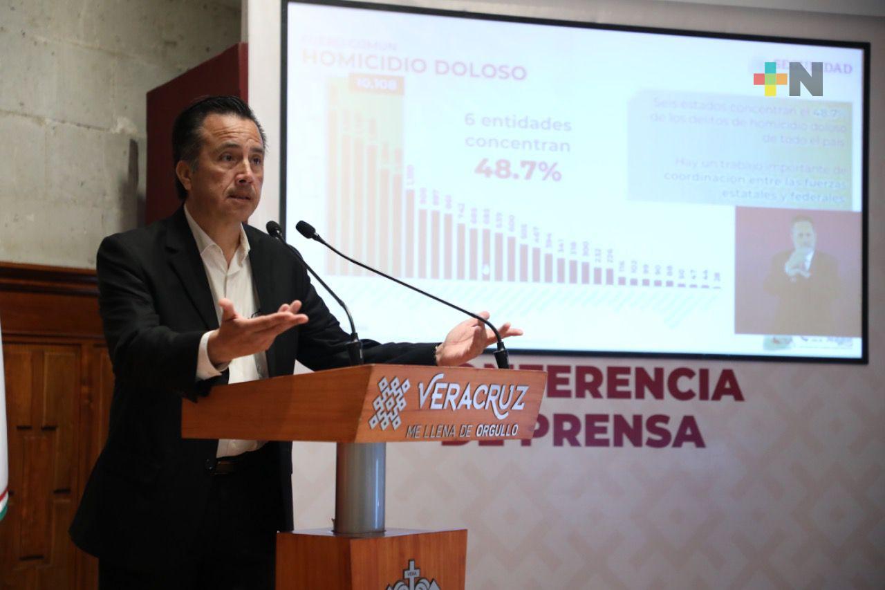 Política de Cero Impunidad se hace valer en Veracruz, afirma el gobernador Cuitláhuac García