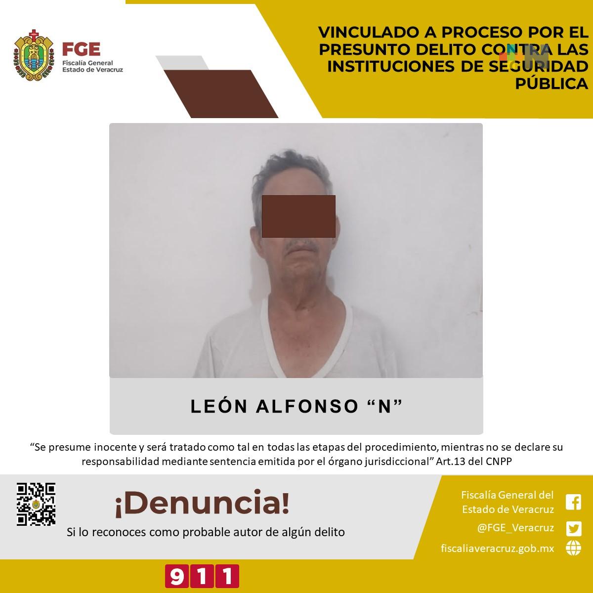 Lo vinculan a proceso por el presunto delito contra las instituciones de seguridad pública