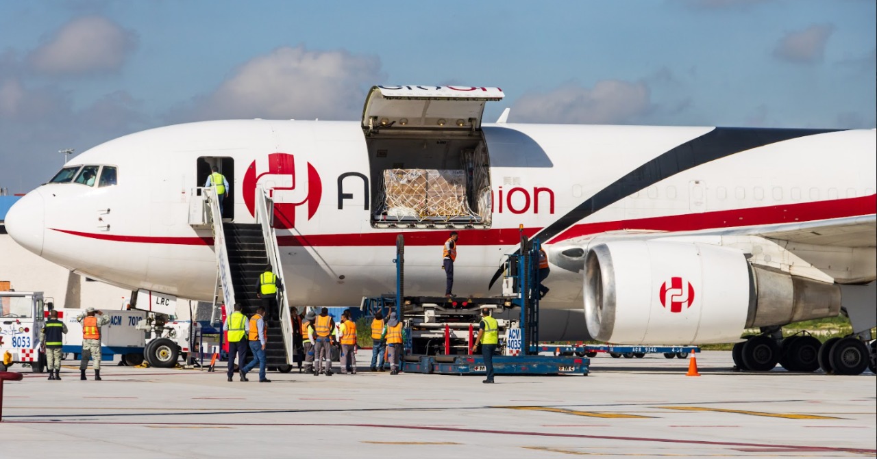 AIFA recibió vuelo con carga de 4.4 toneladas de mercancía