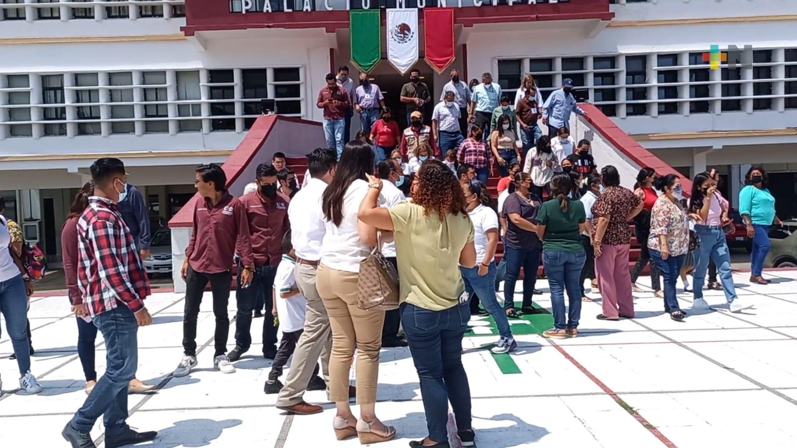 Realizan simulacro en Coatza por Día Nacional de PC