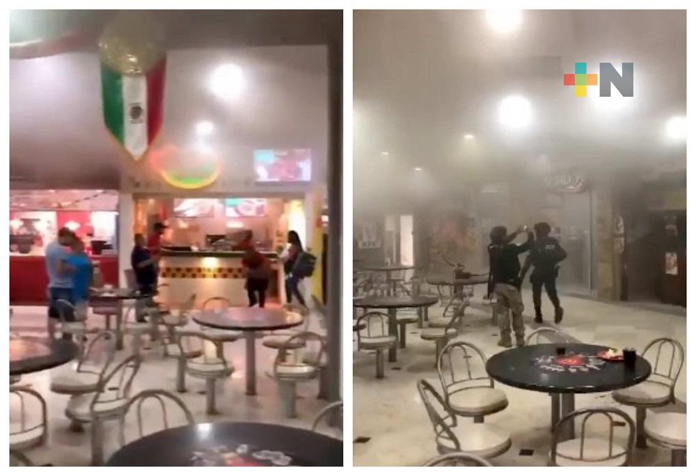 Se registra conato de incendio en Plaza Américas de Boca del Río