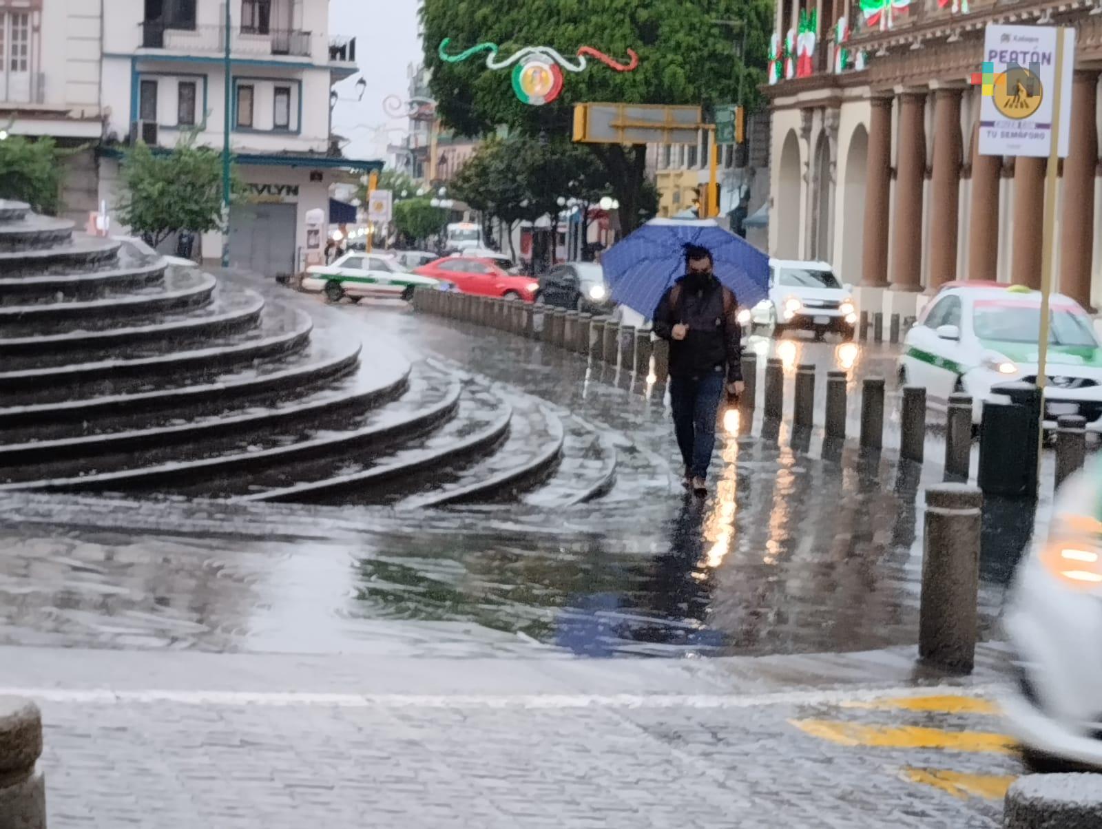Condiciones para lluvia en el estado de Veracruz, especialmente en regiones montañosas
