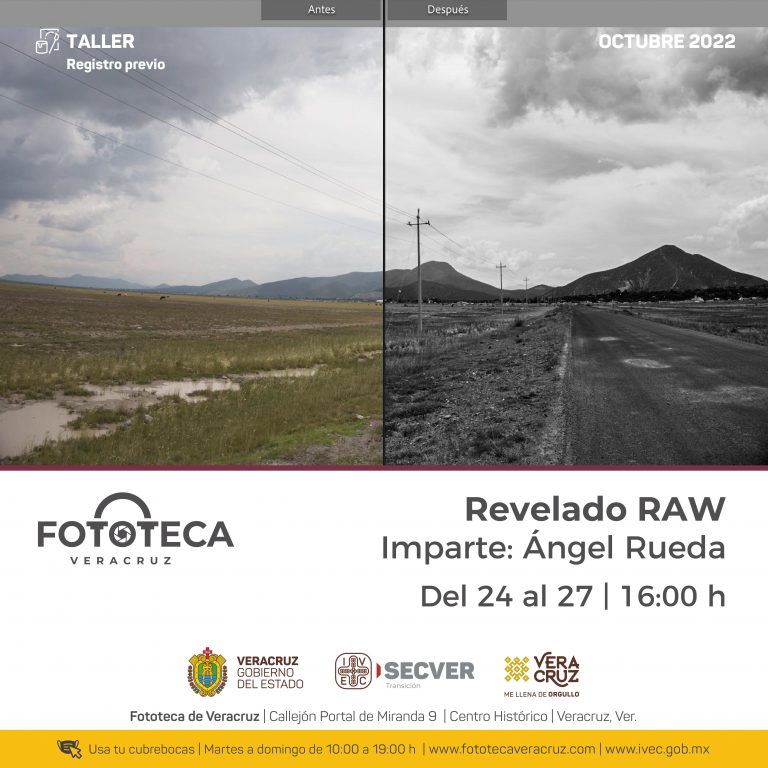Invita IVEC a taller de revelado RAW en la Fototeca de Veracruz