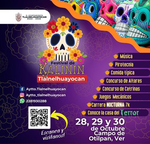 Por festividades de Día de Muertos, en Tlalnelhuayocan realizarán Festival Kalinin