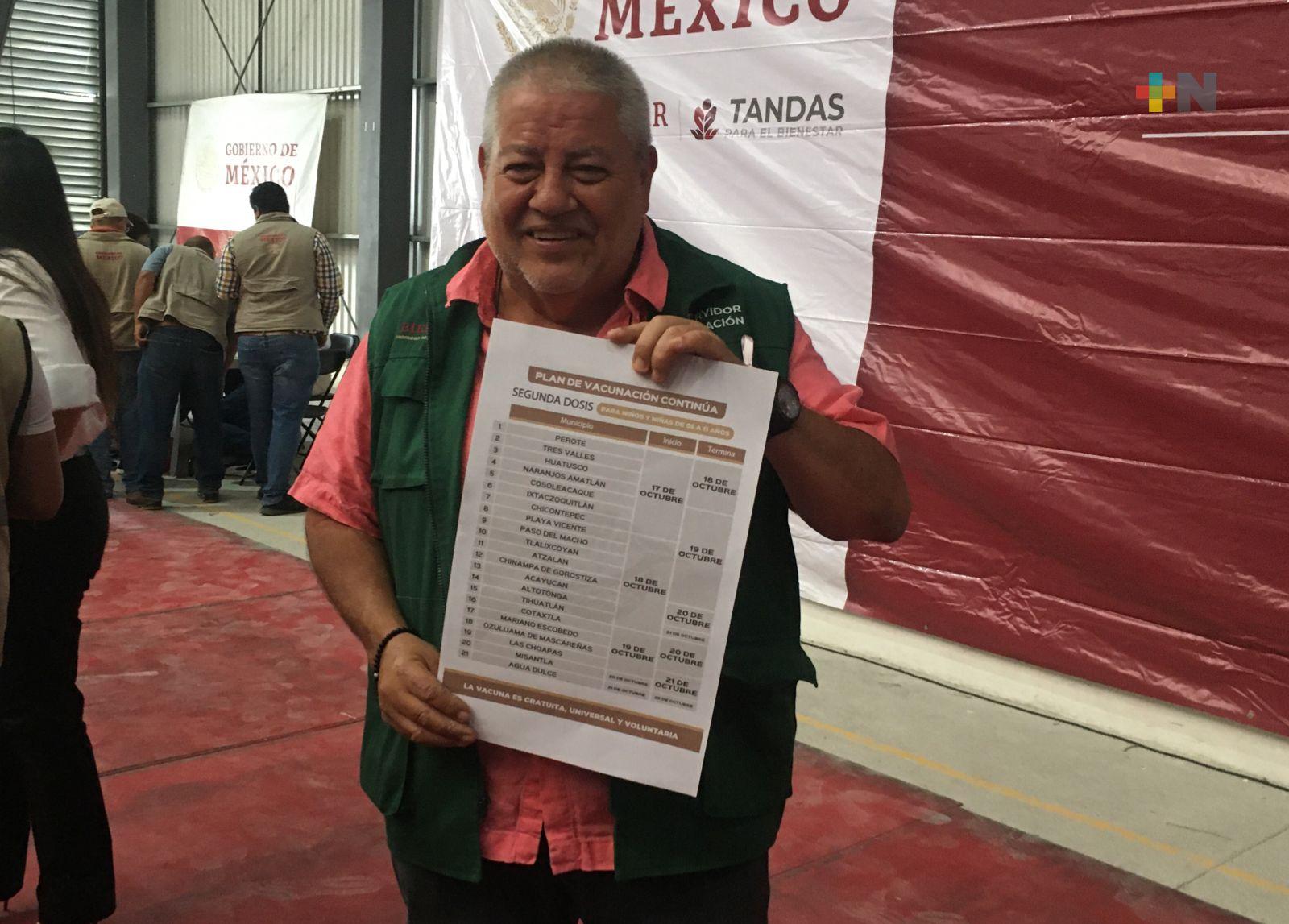 En Veracruz continúa vacunación antiCovid para menores de cinco a 11 años