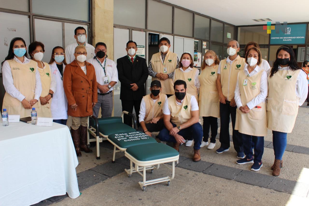 Entrega Voluntariado IMSS Veracruz Norte sillas-cama a Hospitales Generales