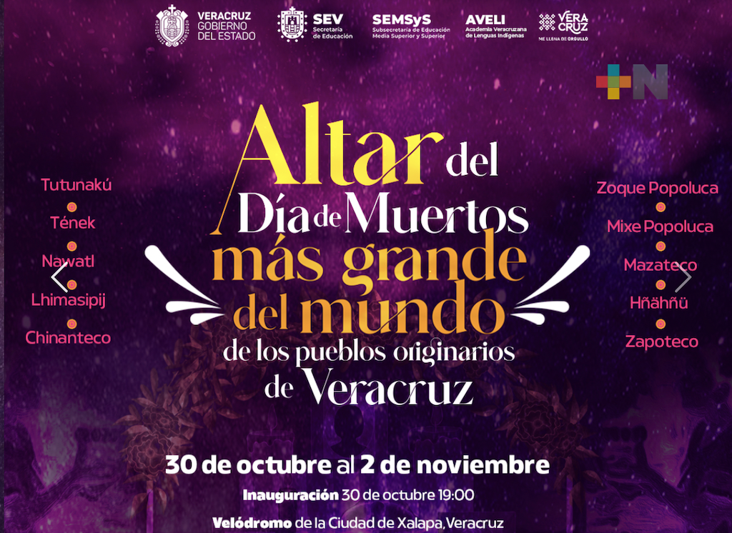 Altar del Día de Muertos más grande del mundo reunirá 10 pueblos originarios de Veracruz