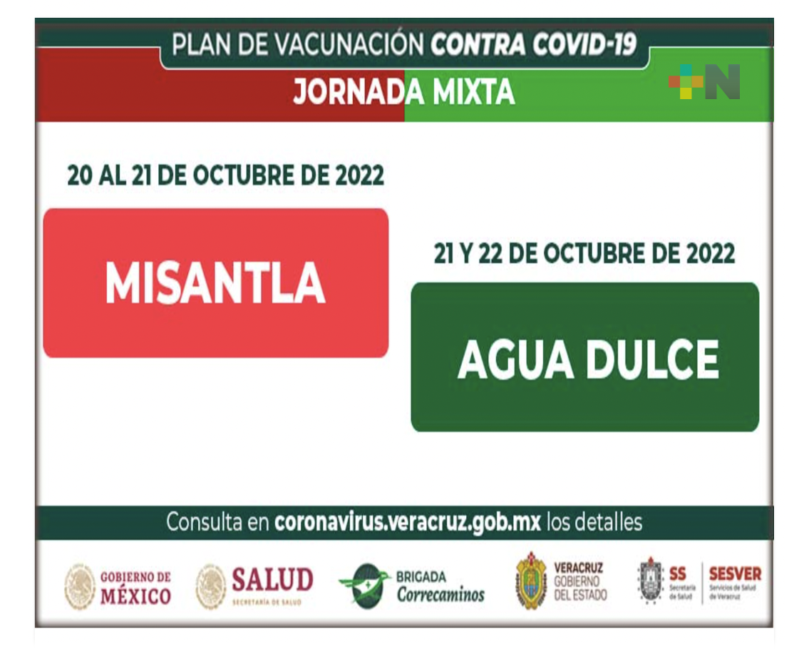 En Misantla y Agua Dulce sigue la vacunación contra Covid-19, a menores de 11 años