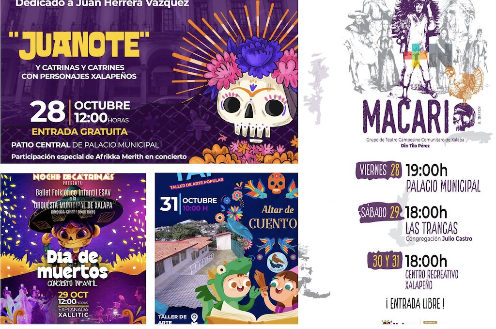 Cierra octubre con música y espectáculos alusivos al Día de Muertos