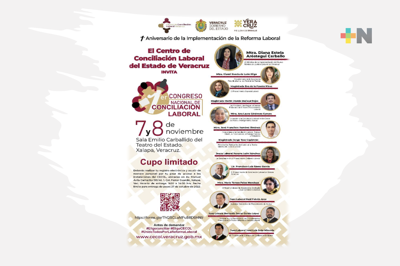 Primer Congreso Nacional consolidará en Veracruz nuevo modelo de justicia laboral