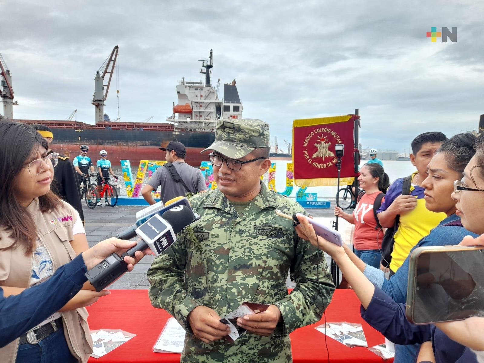 Crece en Veracruz el interés por cursar una carrera militar