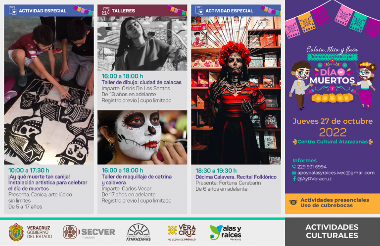 Conmemora IVEC el Día de Muertos con la jornada cultural “Calaca, tilica y flaca”