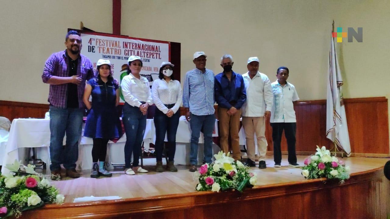 Del 16 a 23 de octubre, Cuarto Festival Internacional de Teatro Citlaltépetl