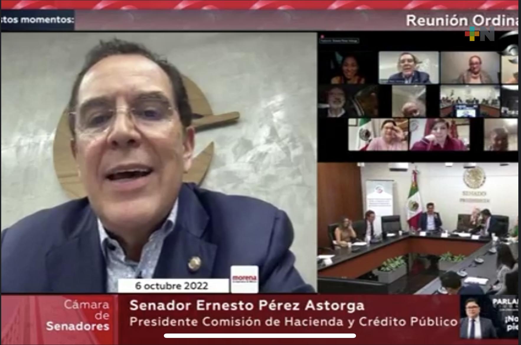 Senador Pérez Astorga sesiona y aprueba dictámenes en Comisiones Unidas