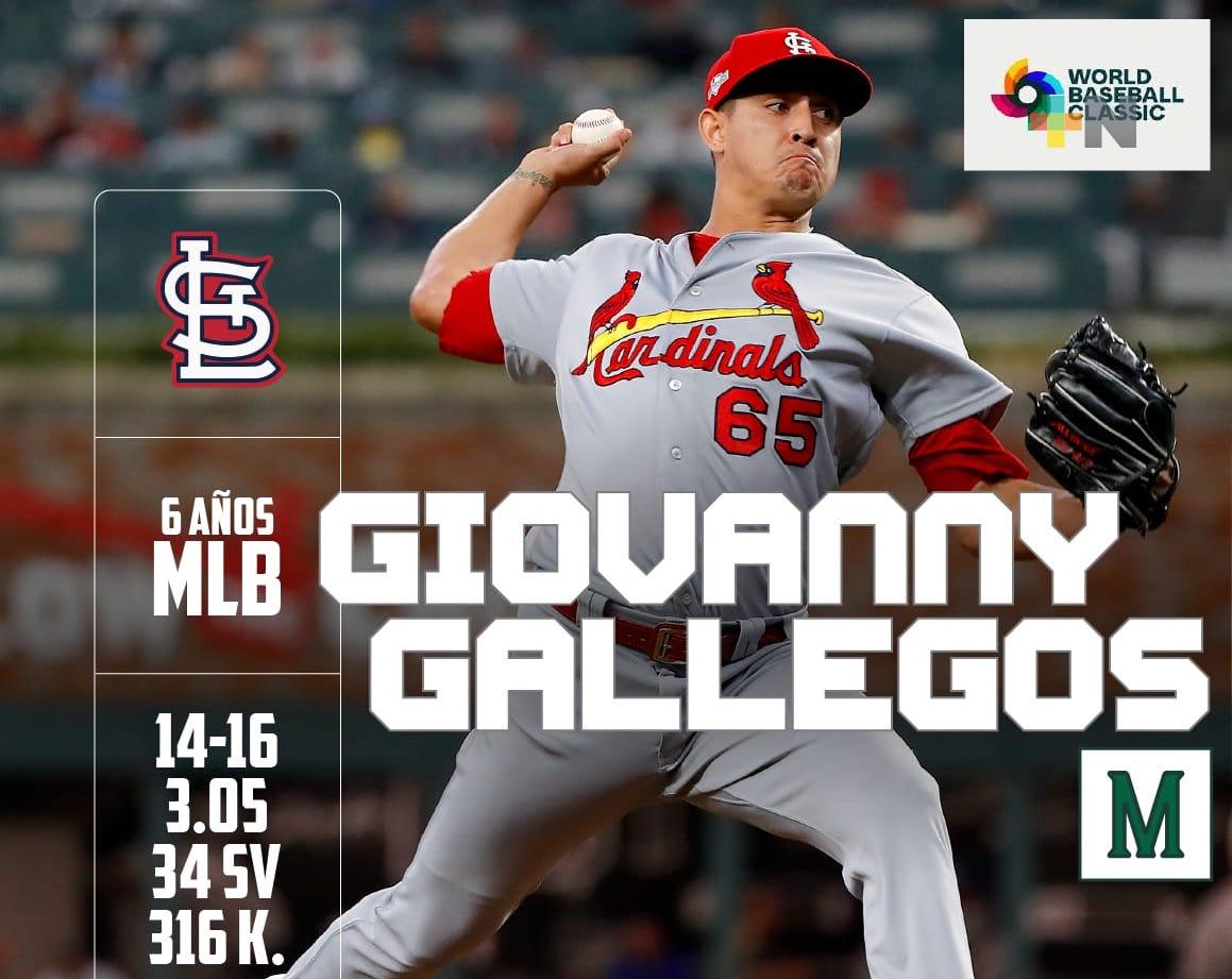 Giovanny Gallegos interesado en jugar por  México el Clásico Mundial de Beisbol 2023