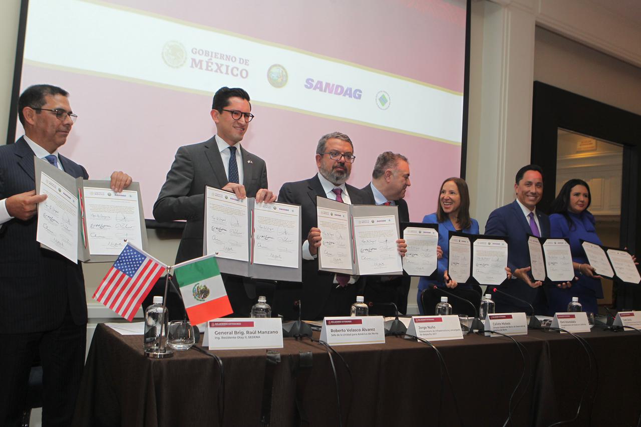 Gobierno de México y el estado de California firman acuerdo relativo al cruce fronterizo Mesa de Otay II