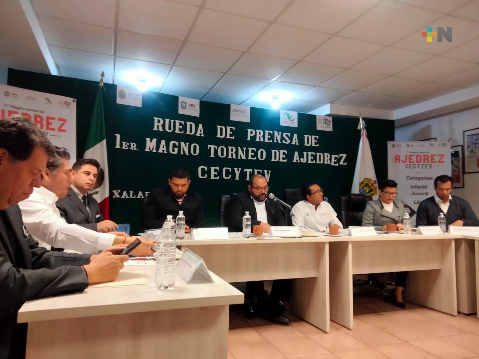 Invita CECyTEV a magno torneo de ajedrez, en Banderilla