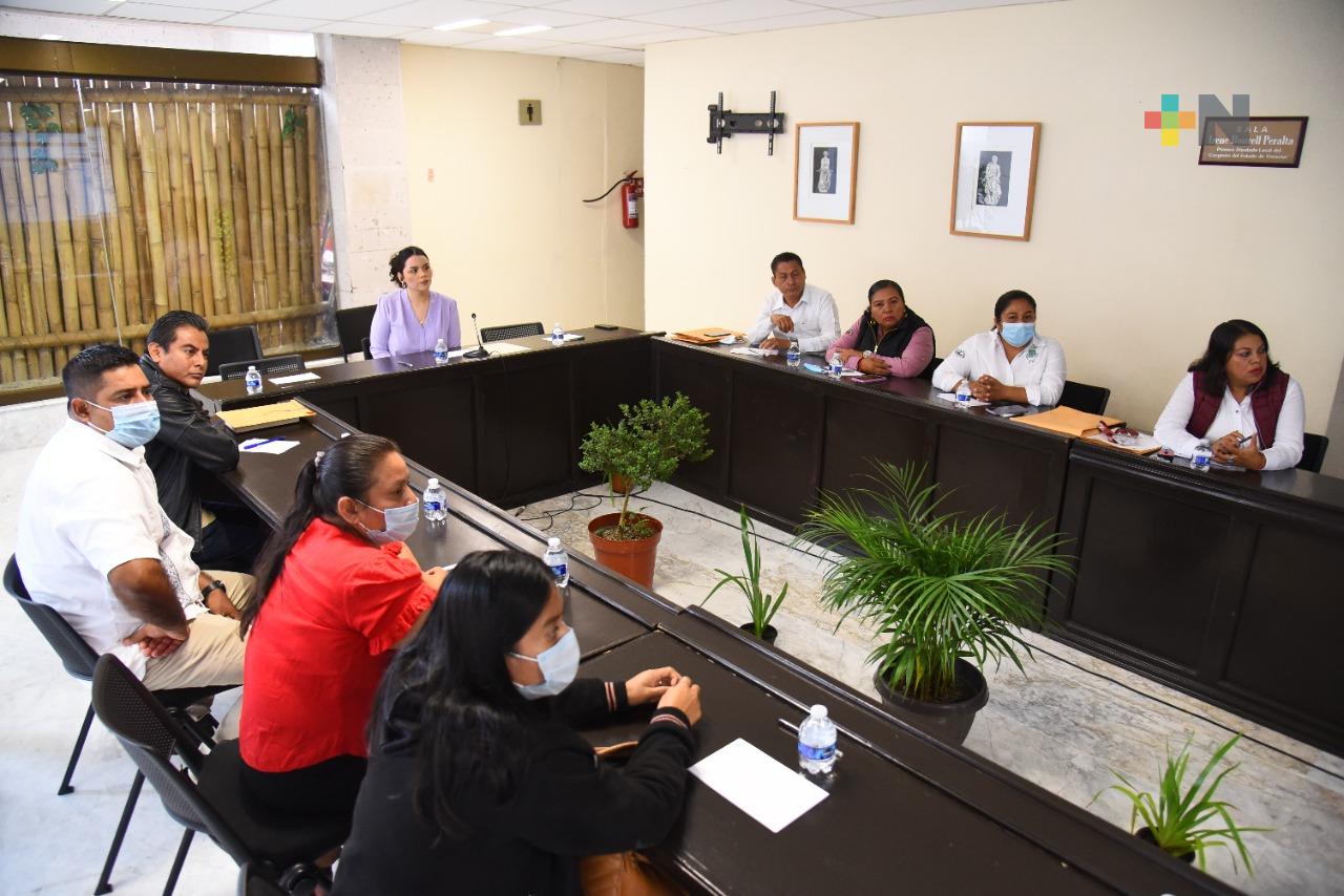 Se reúne Diputada con autoridades de Mecayapan y Tatahuicapan de Juárez