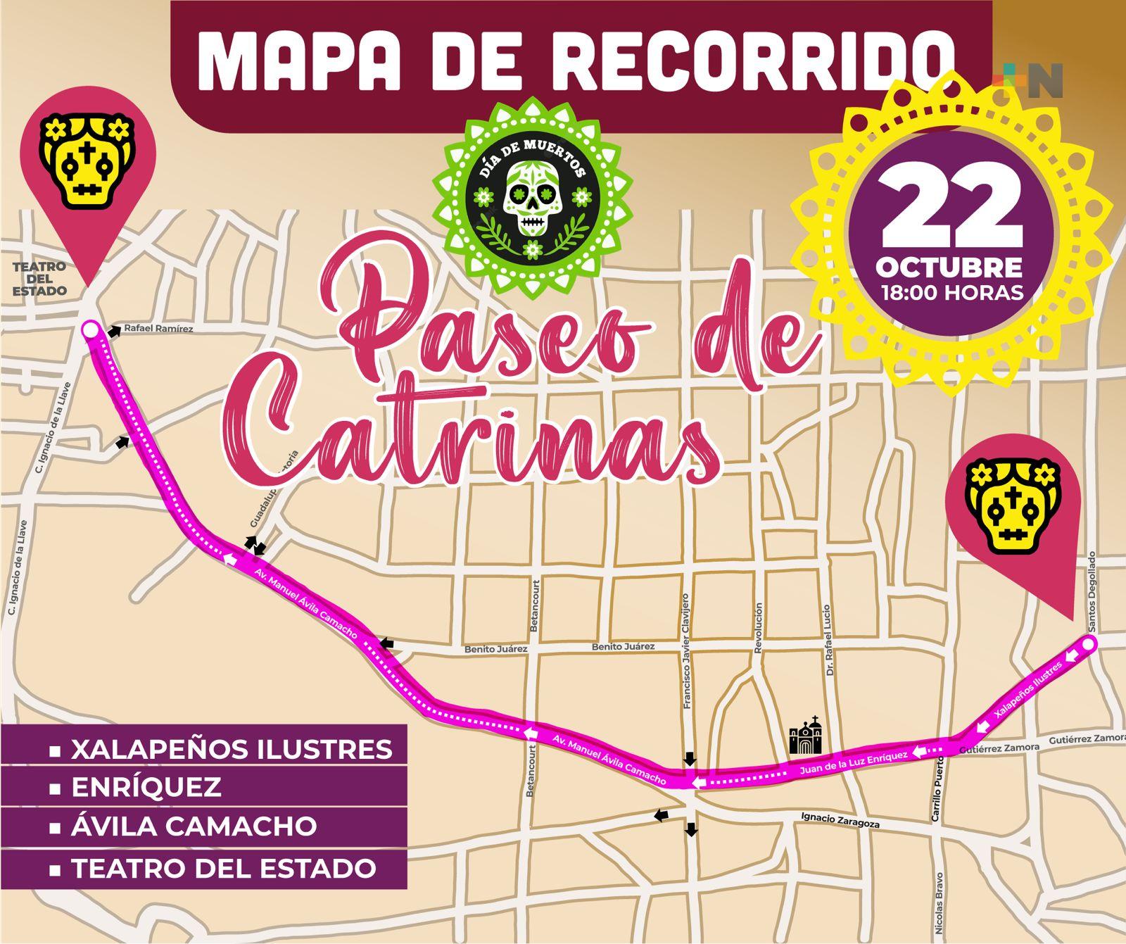 Ayuntamiento invita a disfrutar el Paseo de Catrinas, en Xalapa